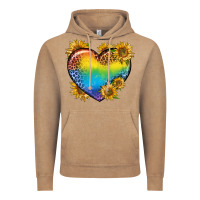 Vintage Coffee Pride Heart And Sunflower Vintage Hoodie - BundleAndBundleShop