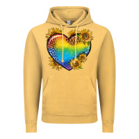 Vintage Mustard Pride Heart And Sunflower Vintage Hoodie - BundleAndBundleShop
