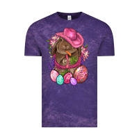 Cloud Purple Cowboy Rabbit Easter Vintage Tee - BundleAndBundleShop