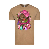 Vintage Coffee Cowboy Rabbit Easter Vintage Tee - BundleAndBundleShop