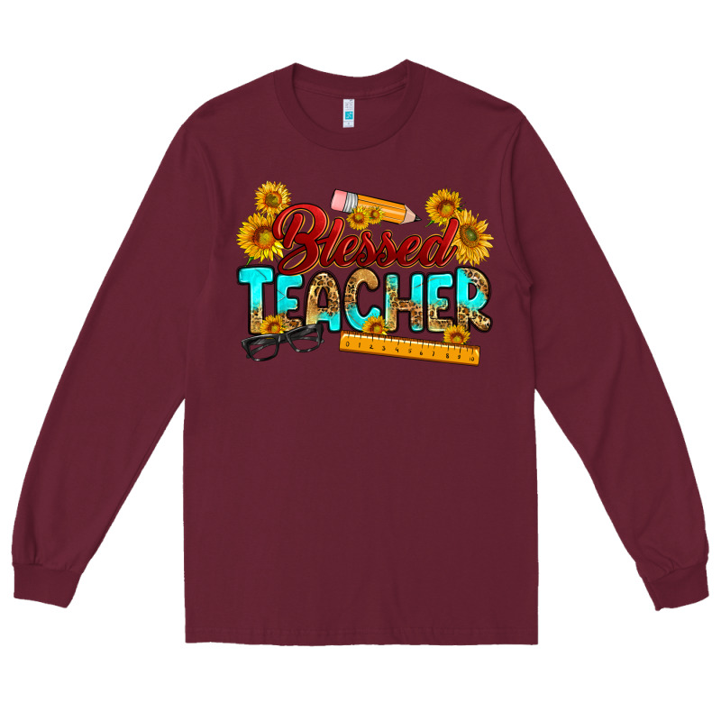 Blessed Teacher Long Sleeve Tee by RanaPortraitStore | Teevron