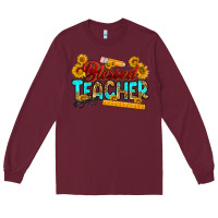 Burgundy blessed teacher Long Sleeve Tee - RanaPortraitStore