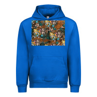 Cobalt easter pattern Urban Hoodie - CowhideDigitalArt