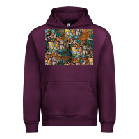 Mauve Wine easter pattern Urban Hoodie - CowhideDigitalArt