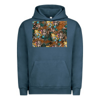 Pigment Midnight Navy easter pattern Urban Hoodie - CowhideDigitalArt