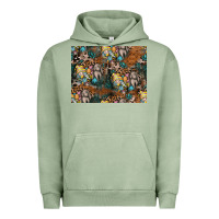 Pigment Oil Green easter pattern Urban Hoodie - CowhideDigitalArt