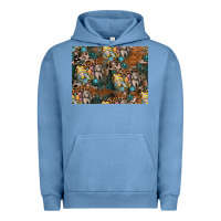 Pigment Pebble Blue easter pattern Urban Hoodie - CowhideDigitalArt