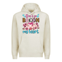 Oatmeal Heather don't go bacon my heart olivia Premium Hoodie - OliviaCreatesArt