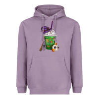 Lavender Halloween Spooky Pumpkins Frappe Heavyweight Hoodie - FaDigitalArtStudio