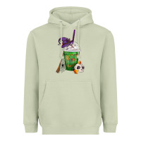 Matcha Halloween Spooky Pumpkins Frappe Heavyweight Hoodie - FaDigitalArtStudio