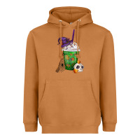 Meerkat Halloween Spooky Pumpkins Frappe Heavyweight Hoodie - FaDigitalArtStudio