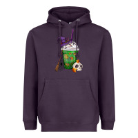 Plum Halloween Spooky Pumpkins Frappe Heavyweight Hoodie - FaDigitalArtStudio