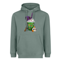 Sage Halloween Spooky Pumpkins Frappe Heavyweight Hoodie - FaDigitalArtStudio