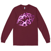 Burgundy Pink Leopard Lips Long Sleeve Tee - Bettercallsaul