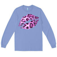 Colony Blue Pink Leopard Lips Long Sleeve Tee - Bettercallsaul