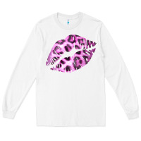 White Pink Leopard Lips Long Sleeve Tee - Bettercallsaul