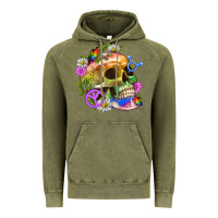 Vintage Olive Pride Skull And Transgender Symbol With Peace Vintage Hoodie - BundleAndBundleShop