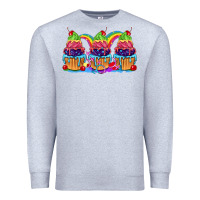 Heather Grey Pride cupcake Premium Sweatshirt - FaDigitalArtStudio