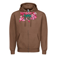 Chestnut nobody fights alone cancer awareness Zipper Hoodie - CowGirlArtShop