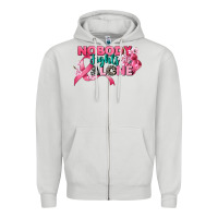 Dove Grey nobody fights alone cancer awareness Zipper Hoodie - CowGirlArtShop