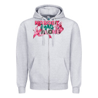 Heather Grey nobody fights alone cancer awareness Zipper Hoodie - CowGirlArtShop