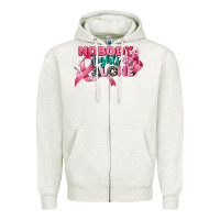 Oatmeal Heather nobody fights alone cancer awareness Zipper Hoodie - CowGirlArtShop