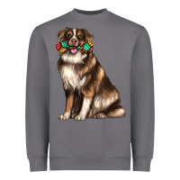 Storm australian shepherd with rope toy Heavyweight Sweatshirt - texasbilliewilder