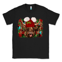 Black highland cow christmas Classic Tee - JahusDesignShop