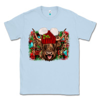 Dusty Blue highland cow christmas Classic Tee - JahusDesignShop