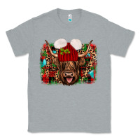 Heather Grey highland cow christmas Classic Tee - JahusDesignShop