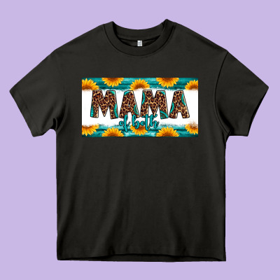 Mama Of Both License Plate Heavy Core Tee Designed By Jasminsmagicworld