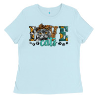 Baby Blue love cats scottish fold Ladies Tee - LillyAllenDesigns
