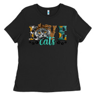 Black love cats scottish fold Ladies Tee - LillyAllenDesigns