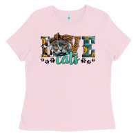Bubblegum Pink love cats scottish fold Ladies Tee - LillyAllenDesigns