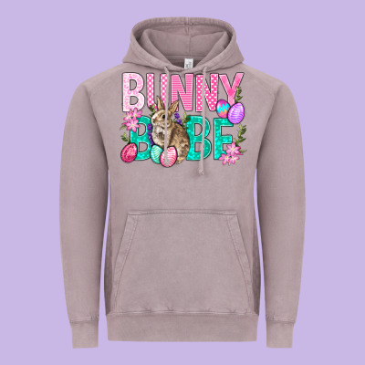 Bunny Babe Easter Vintage Hoodie Designed By Bundleandbundleshop