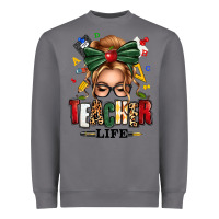 Storm teacher life blonde caucassian messy bun Heavyweight Sweatshirt - texasbilliewilder