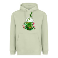 Matcha Western Cactus Cold Frappe Heavyweight Hoodie - FaDigitalArtStudio