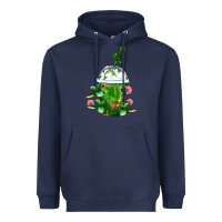 Navy Western Cactus Cold Frappe Heavyweight Hoodie - FaDigitalArtStudio