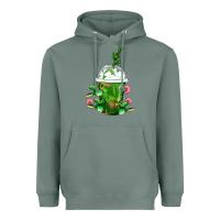 Sage Western Cactus Cold Frappe Heavyweight Hoodie - FaDigitalArtStudio