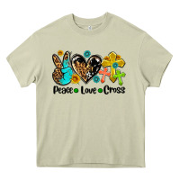 Mossy peace love cross Heavy Core Tee - AdoDesignShop