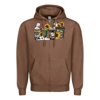 Chestnut cowhide coffee cup Zipper Hoodie - HowdyJamesFarm