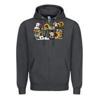 Smoke cowhide coffee cup Zipper Hoodie - HowdyJamesFarm