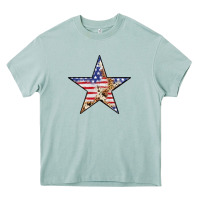 Arona American Flag Star Heavy Core Tee - LillyAllenDesigns