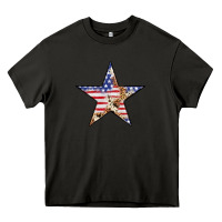 Asphalt American Flag Star Heavy Core Tee - LillyAllenDesigns