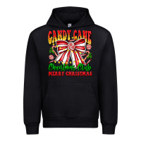 Black Candy Cane Christmas Club Urban Hoodie - CowhideDigitalArt