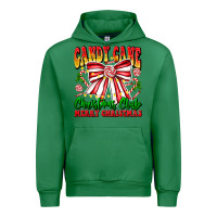 Emerald Candy Cane Christmas Club Urban Hoodie - CowhideDigitalArt