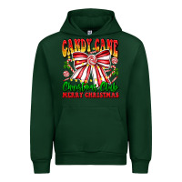 Forest Green Candy Cane Christmas Club Urban Hoodie - CowhideDigitalArt
