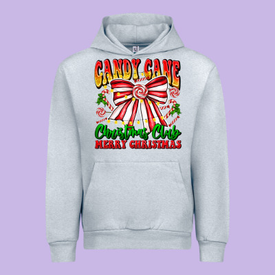 Candy Cane Christmas Club Urban Hoodie Designed By Cowhidedigitalart