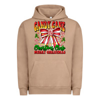 Pigment Burro Candy Cane Christmas Club Urban Hoodie - CowhideDigitalArt