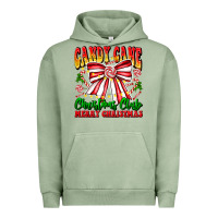 Pigment Oil Green Candy Cane Christmas Club Urban Hoodie - CowhideDigitalArt